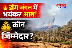 डांग में भीषण जंगल आग : वन विभाग की लापरवाही से बढ़ी तबाही